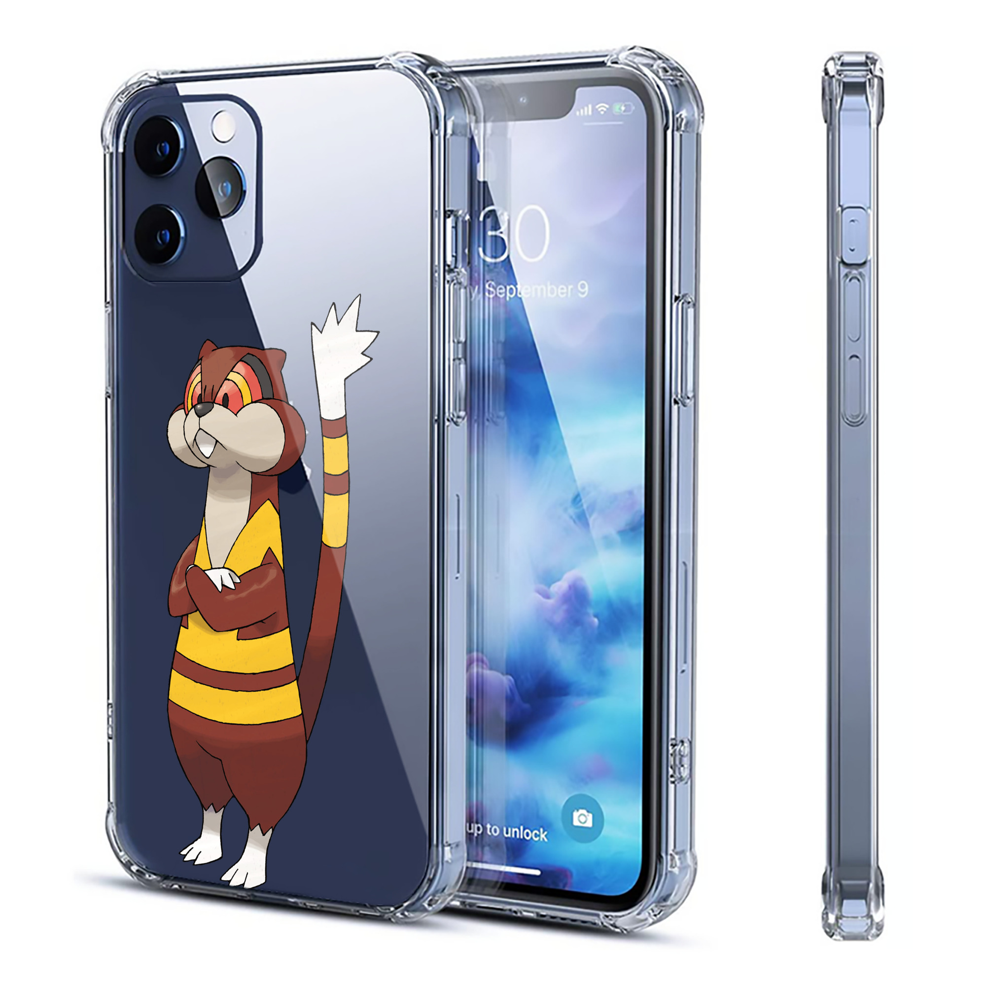 （画像用） ポケットモンスター Pokémon 【iPhone 12シリーズ対応】透明スマホケース（クリアソフトケース）